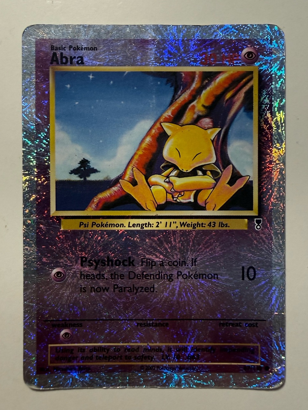 Pokemon Original Reverse Holo Abra Card — ULTRA RARE